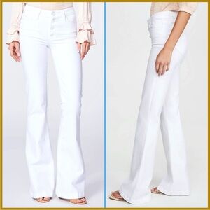 PAIGE Genevieve Flare Jeans in Crisp White - Size 27